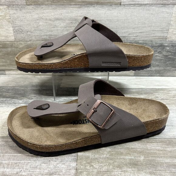Birkenstock Medina Sandals Men’s US 11 EU 44 Mocha Leather Thong Shoes main image 4